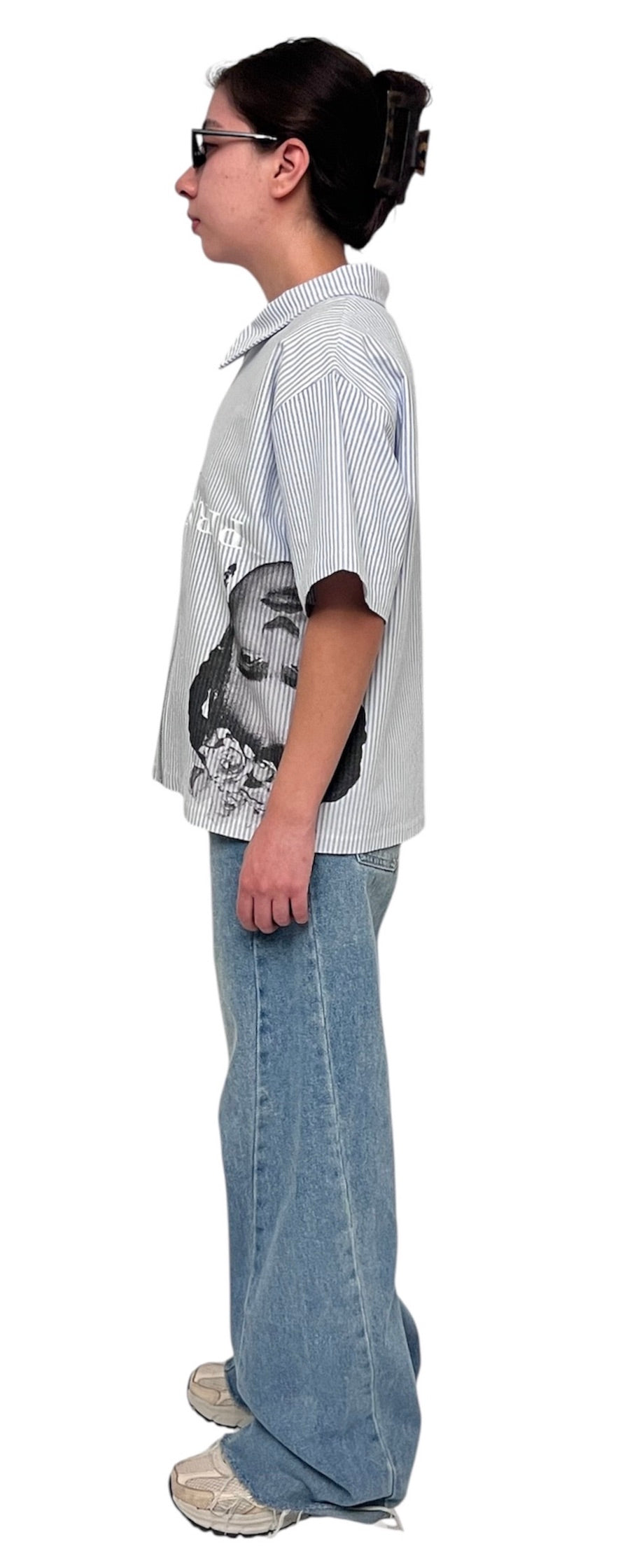 Frida kahlo sip-up crop shirt