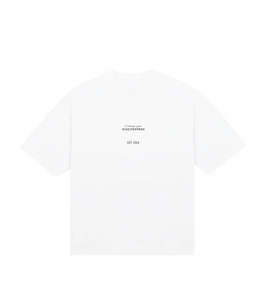 logo t-shirt white/black